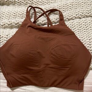 Lululemon Athletica Brown High Neck Sports Bra